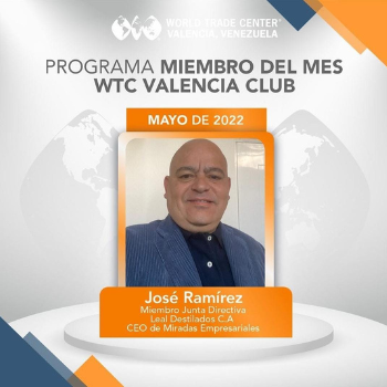 JoseRamirez,representantedelaJuntaDirectivadeDestiladosLealfuenombradomiembrodelmesdemayo